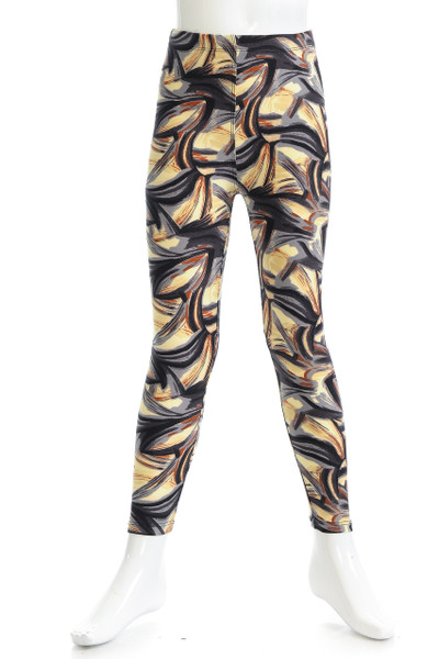 Wholesale Buttery Soft Mini Brush Strokes Kids Leggings Wholesale Buttery Soft Mini Brush Strokes Kids Leggings