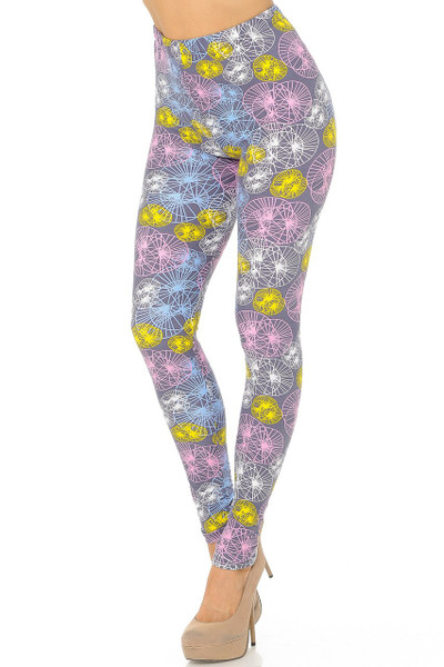 Wholesale Buttery Soft Geometric Spindles Plus Size Leggings Wholesale Buttery Soft Geometric Spindles Plus Size Leggings