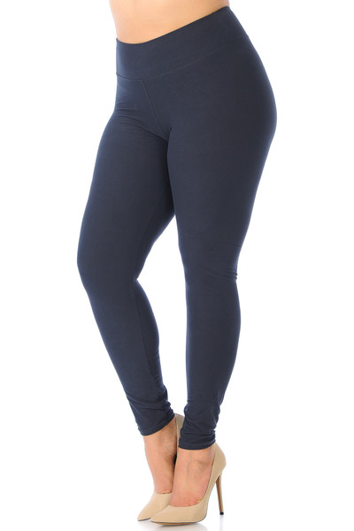 Wholesale Buttery Soft Basic Solid Plus Size Leggings - EEVEE - 3 Inch Wholesale Buttery Soft Basic Solid Plus Size Leggings - EEVEE - 3 Inch