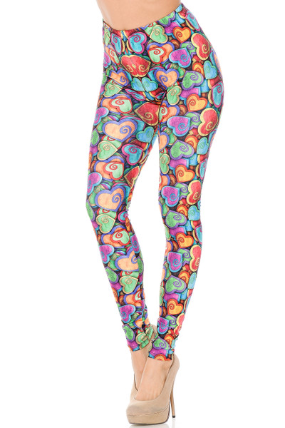 Wholesale Creamy Soft Venetian Hearts Leggings Wholesale Creamy Soft Venetian Hearts Leggings