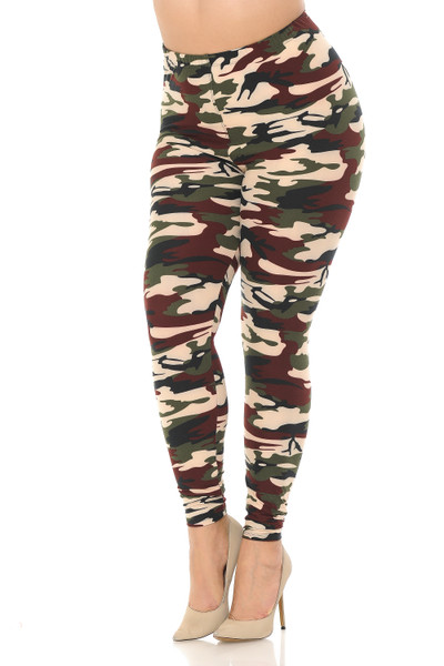 Wholesale Buttery Soft Cozy Camouflage Plus Size Leggings Wholesale Buttery Soft Cozy Camouflage Plus Size Leggings
