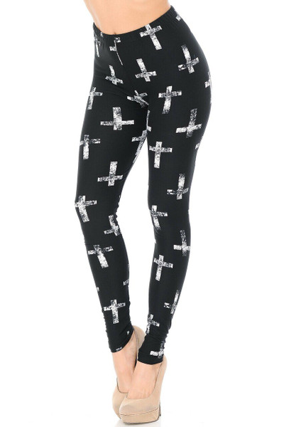 Wholesale Buttery Soft Faded Cross Plus Size Leggings Wholesale Buttery Soft Faded Cross Plus Size Leggings
