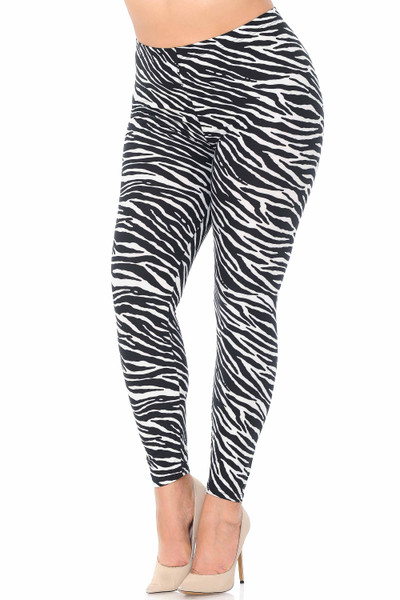 Wholesale Buttery Soft Zebra Plus Size Leggings Wholesale Buttery Soft Zebra Plus Size Leggings