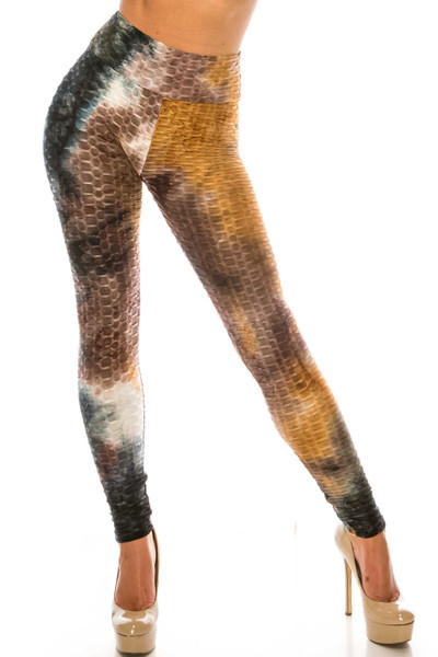 Wholesale Brown and Black Tie Dye Scrunch Butt Sport Leggings Wholesale Brown and Black Tie Dye Scrunch Butt Sport Leggings