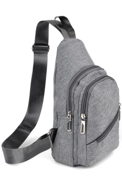 Wholesale Chambray Crossbody Sling Bag with Zipper Compartments - 3 Colors Wholesale Chambray Crossbody Sling Bag with Zipper Compartments - 3 Colors