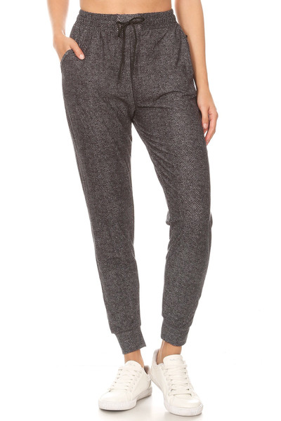 Wholesale Buttery Soft Textured Herringbone Plus Size Joggers Wholesale Buttery Soft Textured Herringbone Plus Size Joggers