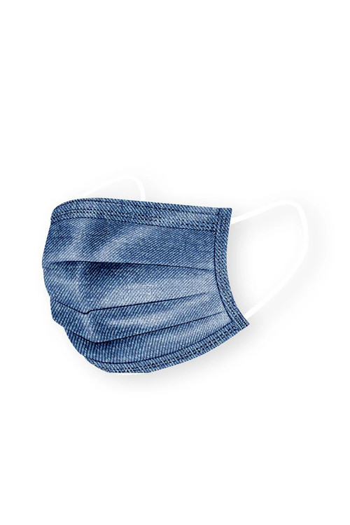 Wholesale Blue Denim Disposable Surgical Face Mask - 50 Pack Wholesale Blue Denim Disposable Surgical Face Mask - 50 Pack