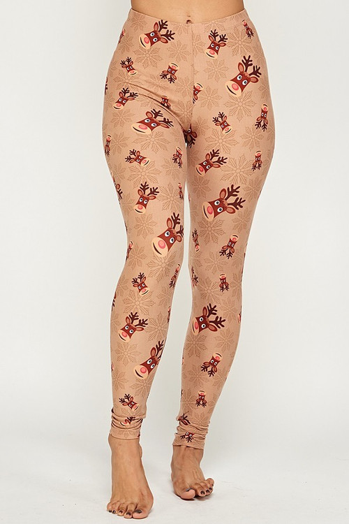 Wholesale Buttery Soft Cutie Pie Reindeer Holiday Leggings Wholesale Buttery Soft Cutie Pie Reindeer Holiday Leggings