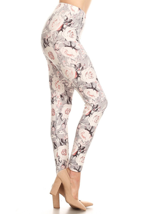 Wholesale Buttery Soft Dusky Floral Leggings Wholesale Buttery Soft Dusky Floral Leggings