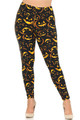 Buttery Soft Evil Halloween Pumpkins Extra Extra Plus Size Leggings - 3X-5X