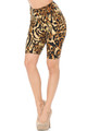 Wholesale Buttery Soft Predator Leopard Plus Size Shorts - 3 Inch Waist Band