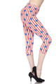 Wholesale Buttery Soft Vertical Stars on Stripes Capris
