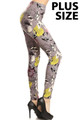 Wholesale Buttery Soft Fall Leaf Floral Plus Size Leggings