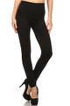 Front image of Wholesale Banded High Waisted Fleece Lined Leggings