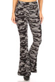 Wholesale Buttery Soft Monochrome Camouflage Bell Bottom Leggings