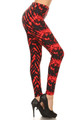 Wholesale Buttery Smooth Red Lava Tie Dye Leggings