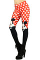 Left side leg image of Premium Graphic Polka Dot Mickey Leggings
