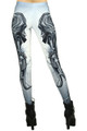 Back side image of Wholesale Graphic Printed Cyborg Lion Leggings