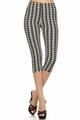Wholesale Buttery Soft Houndstooth Plus Size Capris