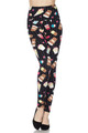 Wholesale Buttery Smooth Summer Treats High Waisted Leggings - White Mini Dots