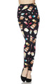 Wholesale Buttery Soft Summer Treats High Waisted Plus Size Leggings - White Mini Dots