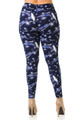 Wholesale Buttery Smooth Blue Whale Plus Size Leggings - 3X-5X