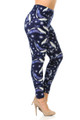Wholesale Buttery Smooth Blue Whale Plus Size Leggings - 3X-5X