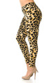 Wholesale Buttery Smooth Desert Leopard Plus Size Leggings - 3X-5X