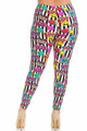Wholesale Buttery Soft Stripes Love and Kisses Plus Size Leggings