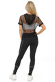 Wholesale Premium Select Full Mesh Jacket with Slenderize Workout Leggings Set - Black