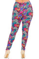 Wholesale Buttery Smooth Rainbow Foliage Extra Plus Size Leggings - 3X-5X