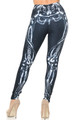 Wholesale Creamy Soft Black Bio Mechanical Skeleton Leggings (Steam Punk) - USA Fashion™