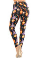 Wholesale Buttery Soft Pumpkins Witch's Watercolor Halloween Leggings