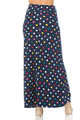 Wholesale Buttery Soft Colorful Polka Dot Maxi Skirt