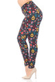 Wholesale Buttery Soft Colorful Hanging Christmas Ornaments Extra Plus Size Leggings - 3X-5X