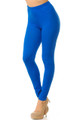 Royal Blue Wholesale Buttery Soft Basic Solid Leggings - New Mix