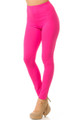 Fuchsia Wholesale Buttery Soft Basic Solid Leggings - New Mix
