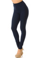 Navy Wholesale Buttery Soft Basic Solid Leggings - New Mix