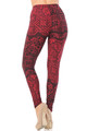 Wholesale Buttery Smooth Rouge Leaf Extra Plus Size Leggings - 3X-5X