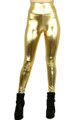 Gold Wholesale Shiny Metallic High Waisted Leggings