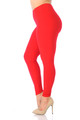 Wholesale Buttery Soft Basic Solid Plus Size Leggings - EEVEE - 3 Inch