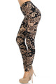 Wholesale Buttery Smooth Sand Pepper Paisley Plus Size Leggings