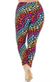 Wholesale Buttery Soft Flowing Rainbow USA Stars Plus Size Leggings