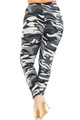 Wholesale Buttery Smooth Charcoal Camouflage Extra Plus Size Leggings - 3X-5X