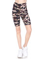 Wholesale Buttery Smooth Flirty Camouflage Biker Plus Size Shorts - 3 Inch Waist Band
