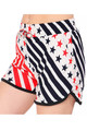 Wholesale Buttery Soft Twirling USA Flag Dolphin Shorts