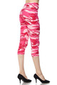 Wholesale Buttery Soft Pink Camouflage Capris