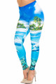 Wholesale Creamy Soft Dolphin Paradise Extra Plus Size Leggings - 3X-5X - By USA Fashion™