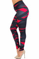 Wholesale Creamy Soft Cascading 3D Sport Wrap Plus Size Leggings - USA Fashion™