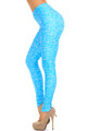 Wholesale Creamy Soft Stained Blue Math Leggings - USA Fashion™